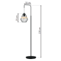 LAMPAMI - czarna lampa stojąca, nowoczesna lampa stojąca do salonu, lampa podłogowa do salonu, lampa stojąca loftowa