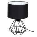 LAMPAMI - czarna lampka nocna, lampka do sypialni, lampka stojąca do salonu, lampa stołowa nowoczesna
