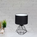 LAMPAMI - czarna lampka nocna, lampka do sypialni, lampka stojąca do salonu, lampa stołowa nowoczesna