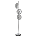 LAMPAMI - srebrna lampa stojąca, nowoczesna lampa stojąca do salonu, lampa podłogowa do salonu