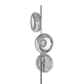 LAMPAMI - srebrna lampa stojąca, nowoczesna lampa stojąca do salonu, lampa podłogowa do salonu