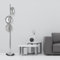LAMPAMI - srebrna lampa stojąca, nowoczesna lampa stojąca do salonu, lampa podłogowa do salonu