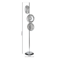 LAMPAMI - srebrna lampa stojąca, nowoczesna lampa stojąca do salonu, lampa podłogowa do salonu