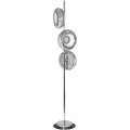 LAMPAMI - srebrna lampa stojąca, nowoczesna lampa stojąca do salonu, lampa podłogowa do salonu