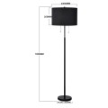 LAMPAMI - czarna lampa stojąca, nowoczesna lampa stojąca do salonu, lampa podłogowa do salonu