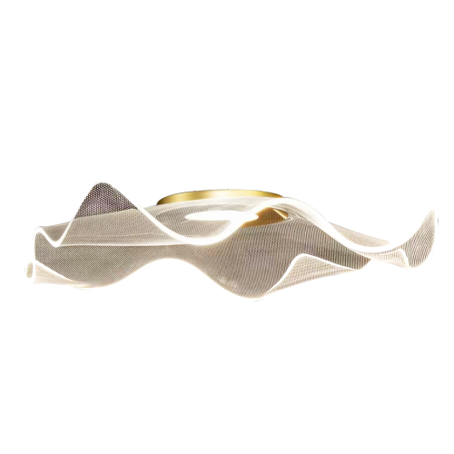 LAMPAMI - nowoczesna lampa ledowa , złota lampa do salonu,  lampa do sypialni, złota lampa sufitowa ledowa