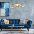 LAMPAMI - lampa wisząca złota nowoczesna, złota lampa ledowa, nowoczesna lampa do salonu, żyrandol nowoczesny do salonu