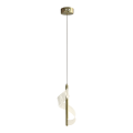 LAMPAMI - lampa wisząca złota nowoczesna, złota lampa ledowa, nowoczesna lampa do salonu, żyrandol nowoczesny do salonu