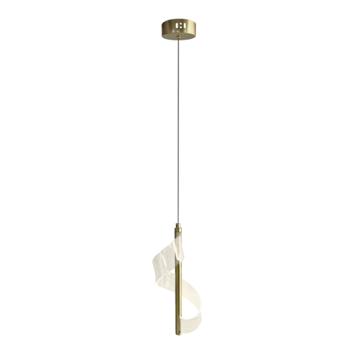 LAMPAMI - lampa wisząca złota nowoczesna, złota lampa ledowa, nowoczesna lampa do salonu, żyrandol nowoczesny do salonu