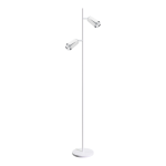 Biała lampa stojąca podłogowa FLOWER WHITE CHROME 2xGU10
