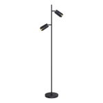 Czarna lampa stojąca podłogowa FLOWER BLACK GOLD 2xGU10