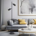 LAMPAMI - czarna lampa stojąca, lampa podłogowa do salonu, lampa stojąca podłogowa