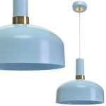 Niebieska lampa wisząca w skandynawskim stylu MALMO BLUE 1xE27