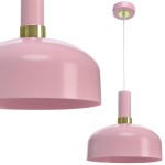 Różowa lampa wisząca w skandynawskim stylu MALMO PINK 1xE27