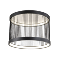 LAMPAMI - lampa sufitowa led, lampa ledowa do salonu, czarny żyrandol nowoczesny