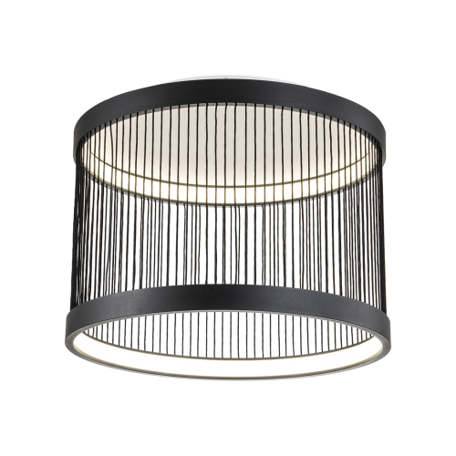 LAMPAMI - lampa sufitowa led, lampa ledowa do salonu, czarny żyrandol nowoczesny