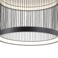 LAMPAMI - lampa sufitowa led, lampa ledowa do salonu, czarny żyrandol nowoczesny