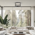 LAMPAMI - lampa sufitowa led, lampa ledowa do salonu, czarny żyrandol nowoczesny