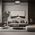 LAMPAMI - lampa sufitowa led, lampa ledowa do salonu, czarny żyrandol nowoczesny