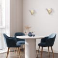 LAMPAMI - złota lampa ścienna, złoty kinkiet nowoczesny, kinkiet do sypialni, lampa glamour