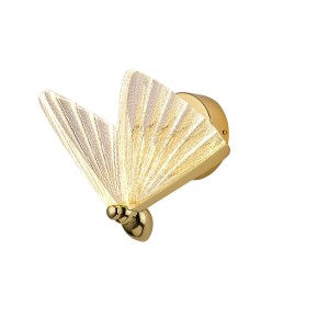 Złoty kinkiet na ścianę ledowy Mariposa 2xLED