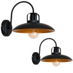 Czarny kinkiet ze złotym wykończeniem FELIX BLACK/GOLD 1xE27 