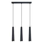 Lampa wisząca potrójna czarna 120 cm 3xG9 PRYSM 3L 