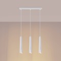 LAMPAMI - lampa wisząca potrójna biała, lampa nad okrągły stół, biała lampa do jadalni
