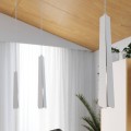 LAMPAMI - lampa wisząca potrójna biała, lampa nad okrągły stół, biała lampa do jadalni