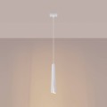 LAMPAMI - lampa wisząca pojedyncza biała, lampa nad stół, biała lampa do jadalni