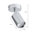 LAMPAMI - lampa sufitowa do łazienkowa, lampa łazienkowa, srebrna lampa na korytarz