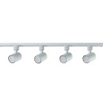 Biała lampa sufitowa na szynoprzewodzie 160 cm SNOW SET 1F 