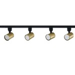 Lampa sufitowa na szynoprzewodzie 160 cm czarny ze złotym SNOW SET 1F 