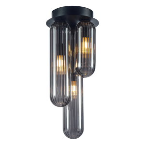 Nowoczesna lampa sufitowa potrójna czarna 3xG9 PAX BLACK