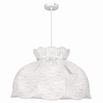 Lampa do sypialni 1xE27 40W 130 cm ROSSINI abażur biały