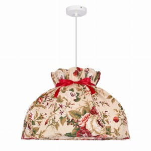 Lampa do sypialni 1xE27 40W 130 cm ROZANO abażur kwiatowy