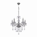 LAMPAMI - lampa wisząca srebrna, lampa do salonu srebrna, żyrandol do salonu nowoczesny, srebrna lampa nad stół
