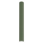 Tuba sufitowa ryflowana 1xGU10, plafon KARBON 60 zielony oliwkowy