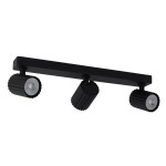 Lampa sufitowa potrójna czarna karbowana TOKIO 3 spot 