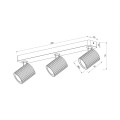 LAMPAMI - czarna lampa sufitowa szkic
