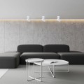 LAMPAMI - biała tuba sufitowa, lampa przysufitowa biała, biała lampa sufitowa do salonu