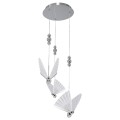 LAMPAMI - nowoczesna lampa wisząca, lampa do salonu, srebrna lampa ledowa, lampa do sypialni, designerska lampa ledowa