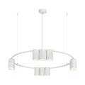 LAMPAMI - lampa sufitowa wisząca, lampa wisząca do salonu, biały żyrandol nowoczesny