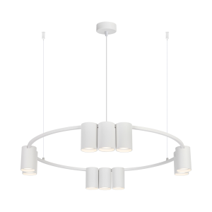 Biały żyrandol nowoczesny 180 cm 10xGU10 (koło) GENESIS WHITE 