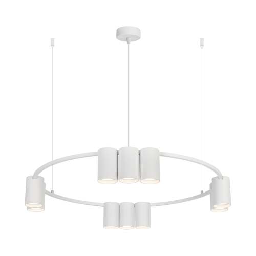 LAMPAMI - lampa sufitowa wisząca, lampa wisząca do salonu, biały żyrandol nowoczesny