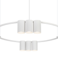 LAMPAMI - lampa sufitowa wisząca, lampa wisząca do salonu, biały żyrandol nowoczesny