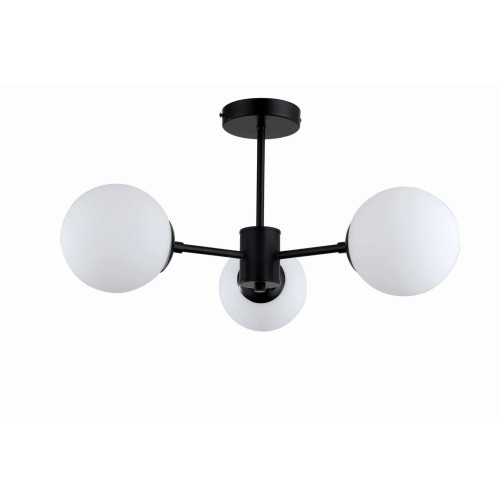 LAMPAMI - lampa sufitowa do salonu klosze białe kule, lampa sufitowa wisząca do salonu, lampa nad stół, lampa szklane kule