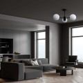 LAMPAMI - lampa sufitowa do salonu klosze białe kule, lampa sufitowa wisząca do salonu, lampa nad stół, lampa szklane kule