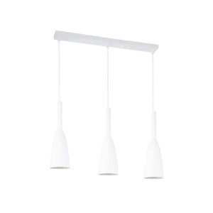 Lampa wisząca 3 punktowa biała linia 3xE27 Solin 3