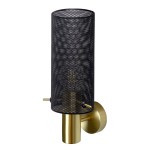 Kinkiet ścienny czarny ze złotym Tirana